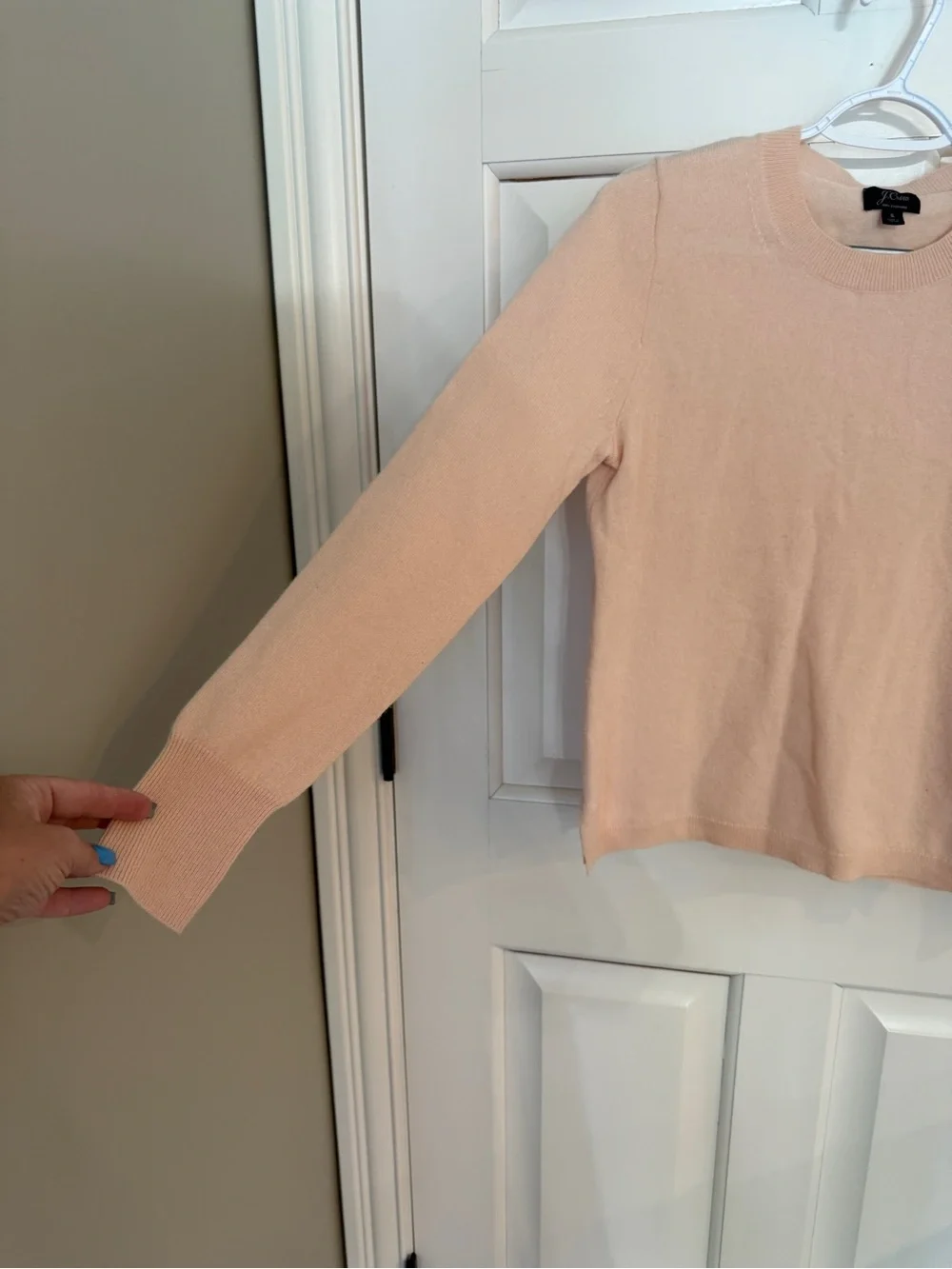 J.Crew 100% Cashmere Peach Crew Neck Sweater Size Small 25594